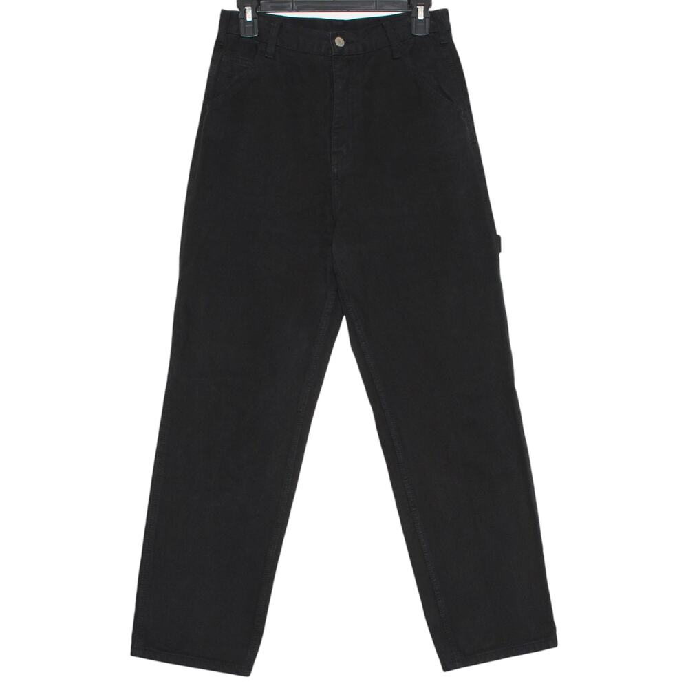 J Galt Carpenter Jeans High Rise Straight Utility Cargo Workwear Black Skater M